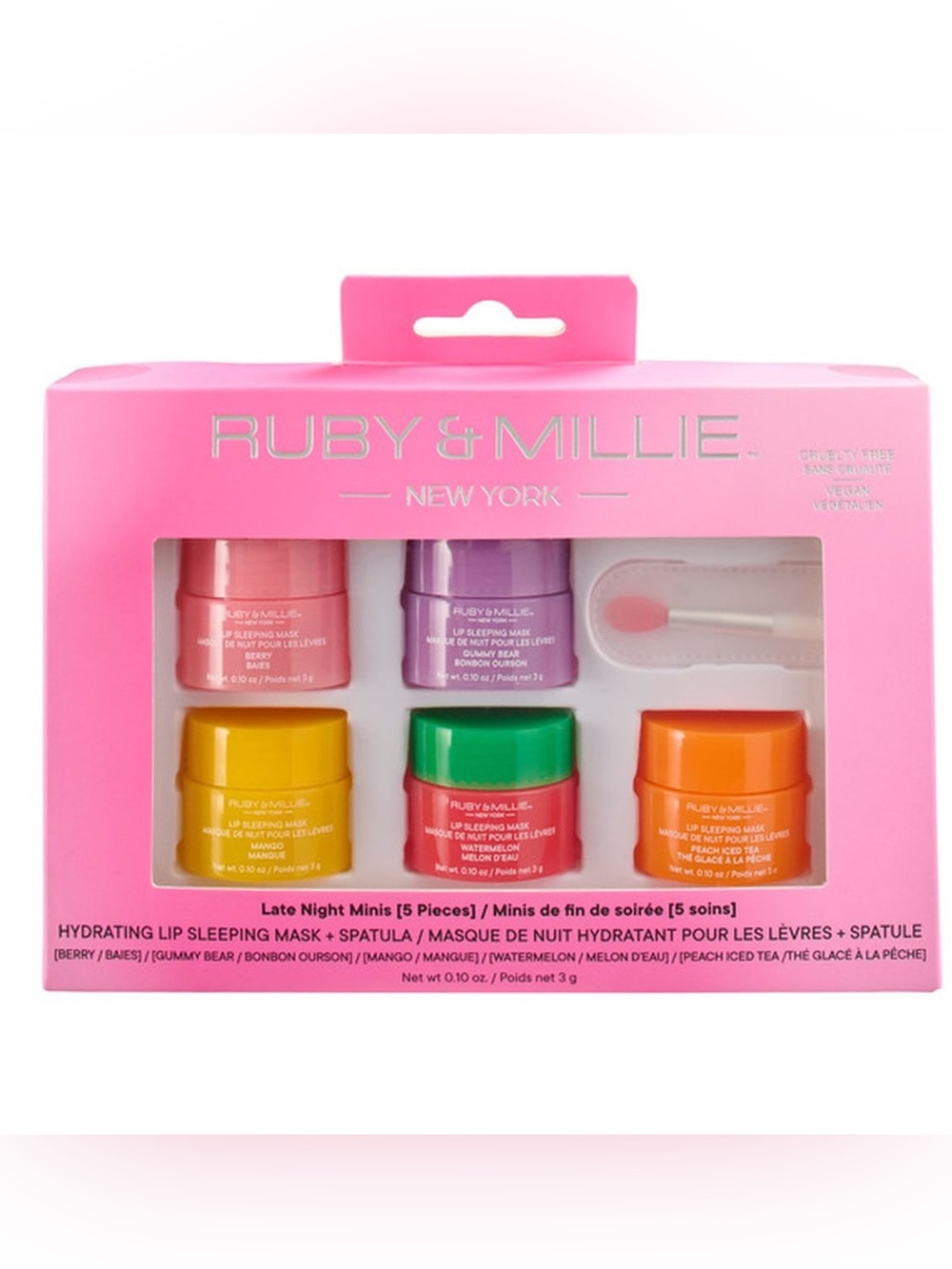 Ruby & Millie New York Late Night Minis - Hydrating Lip Sleeping Mask Set - NIB
